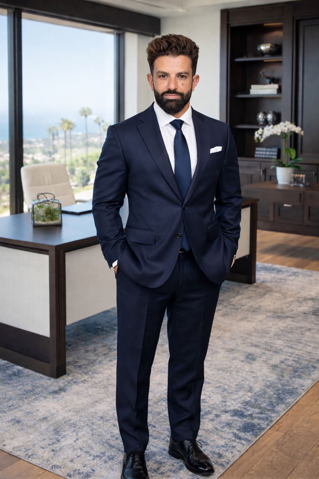 Andy Azadzoi in his Newport Beach office